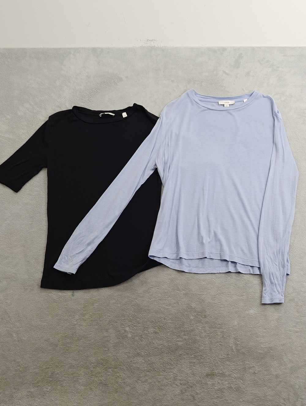 2  Women's Vince Tees One Long one short Layering Size M